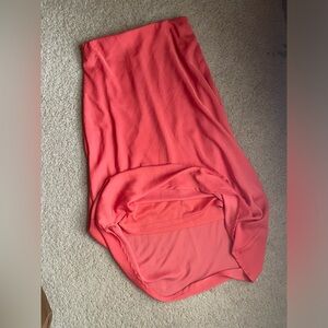 Silky Midi Skirt - Coral XS